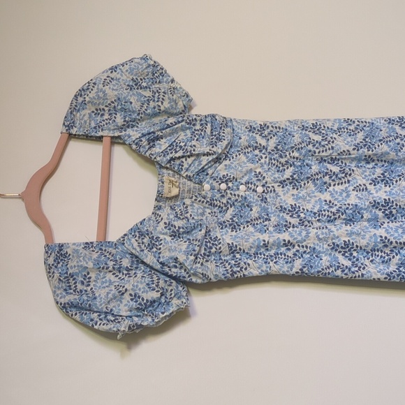 Urban Outfitters-Kiss the Sky side slit maxi dress In Lue Floral Print Size XS - Picture 5 of 13